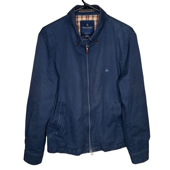 Brooks Brothers Harrington Jacket Navy Mens Medium - Picture 1 of 5